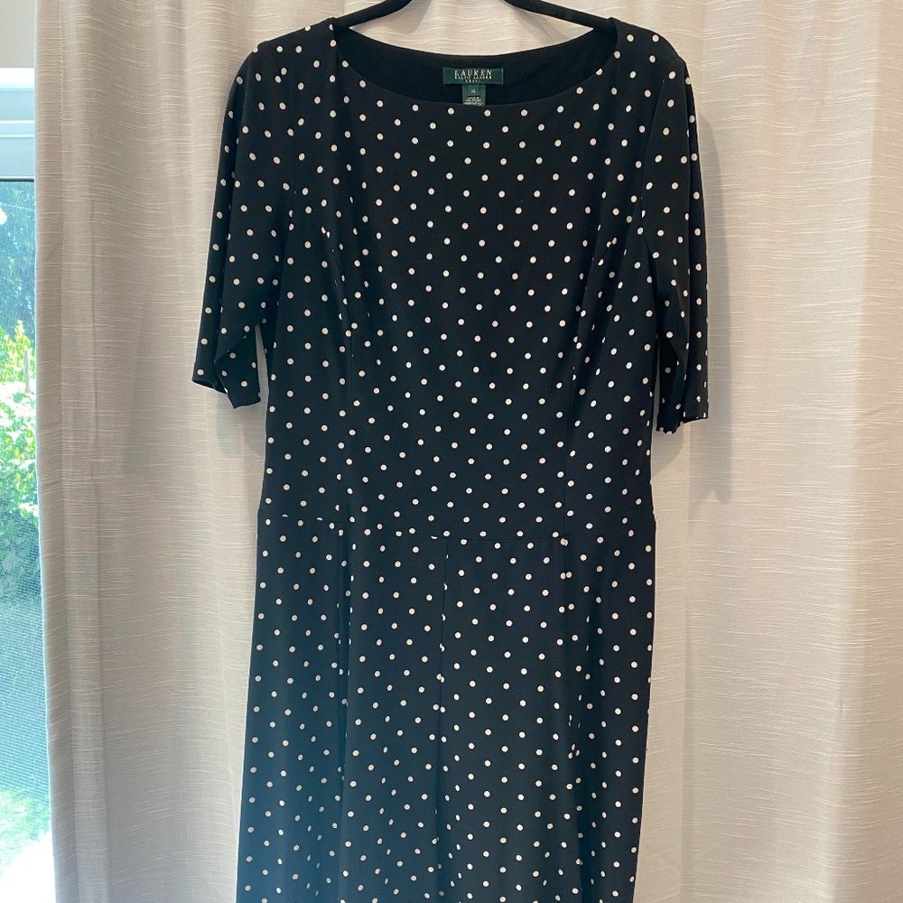 Ralph Lauren B&W Polka Dot Dress